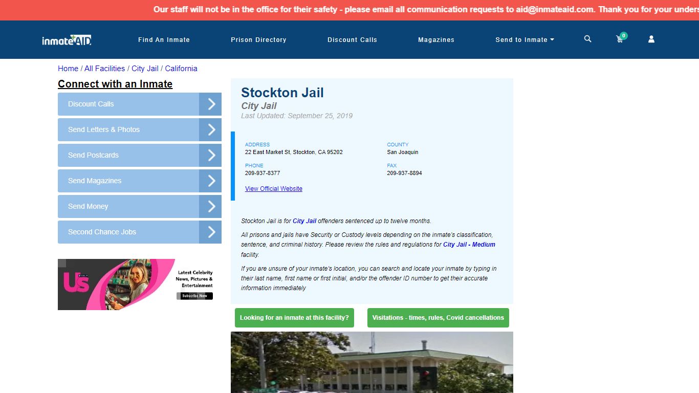 Stockton Jail | Inmate Locator